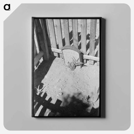 アートパネル-Grave and Headstone, Pie Town, New Mexico
 - ラッセル リー Canvas.