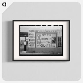 アートポスター-Filling Station, Waco, Texas
 - ラッセル リー Poster.