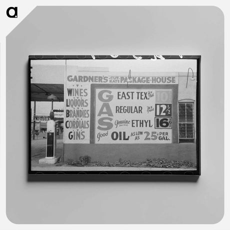 アートパネル-Filling Station, Waco, Texas
 - ラッセル リー Canvas.