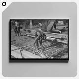 アートパネル-Construction Work, Corpus Christi, Texas
 - ラッセル リー Canvas.