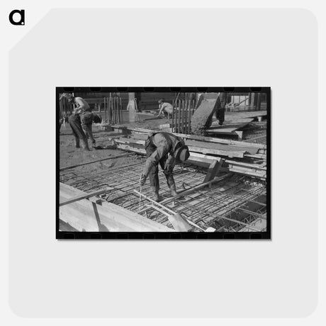 アートポストカード-Construction Work, Corpus Christi, Texas
 - ラッセル リー Postcard.