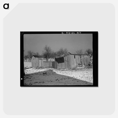 アートポストカード-Outbuildings on James Simmons Farm
 - ラッセル リー Postcard.