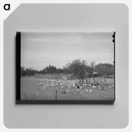 アートパネル-Children Before a Stockade
 - ラッセル リー Canvas.