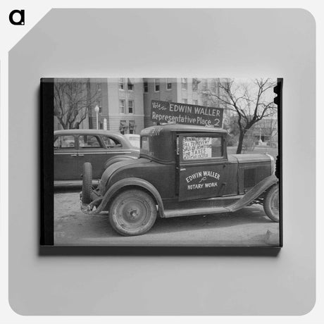 アートパネル-Candidate's Sign on Car, San Marcos, Texas
 - ラッセル リー Canvas.