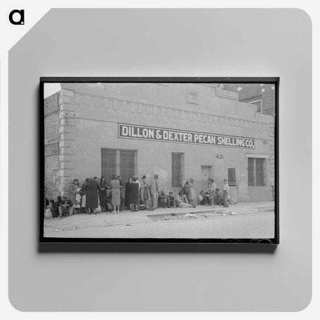 アートパネル-Pecan Shellers Eating Lunch, San Antonio, Texas
 - ラッセル リー Canvas.