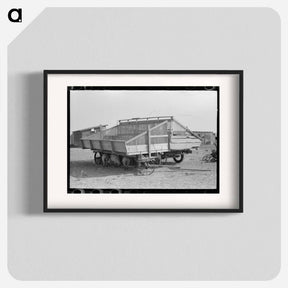アートポスター-Hay Wagons on Farm in Sheridan County, Kansas
 - ラッセル リー Poster.