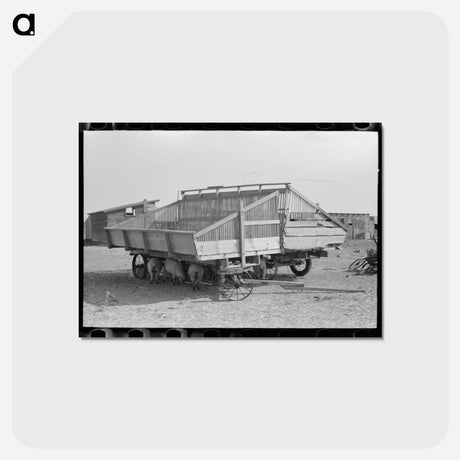 アートポストカード-Hay Wagons on Farm in Sheridan County, Kansas
 - ラッセル リー Postcard.