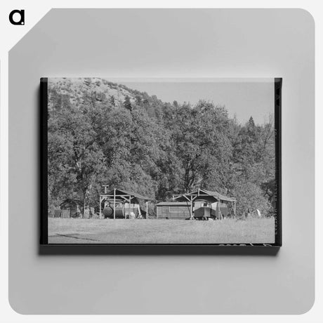 アートパネル-Shasta Dam Workers' Encampment
 - ラッセル リー Canvas.