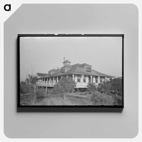 アートパネル-Building and Boardwalks, Pilottown, Louisiana
 - ラッセル リー Canvas.