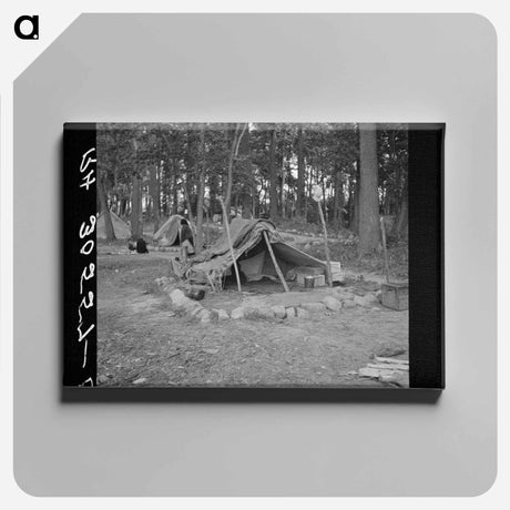 アートパネル-Tent of Indian Blueberry Picker
 - ラッセル リー Canvas.