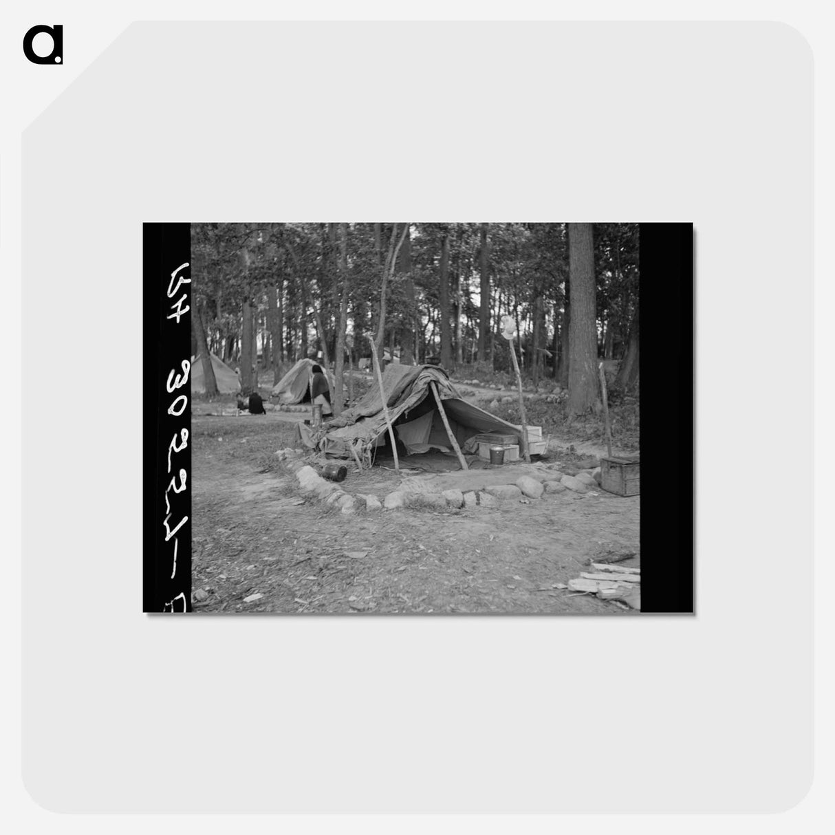 アートポストカード-Tent of Indian Blueberry Picker
 - ラッセル リー Postcard.