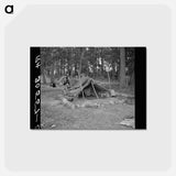 アートポストカード-Tent of Indian Blueberry Picker
 - ラッセル リー Postcard.