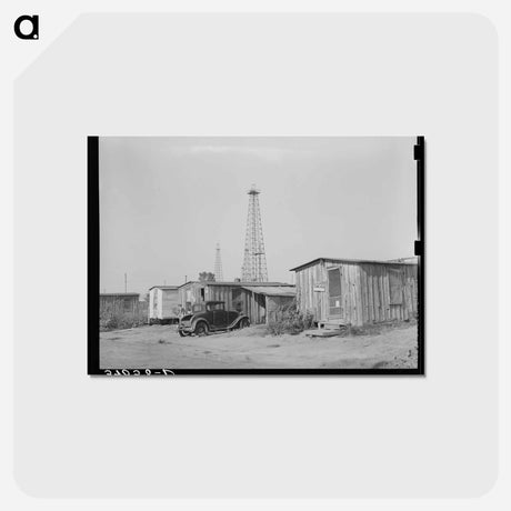 アートポストカード-Oil Field Workers' Housing, Oklahoma City
 - ラッセル リー Postcard.