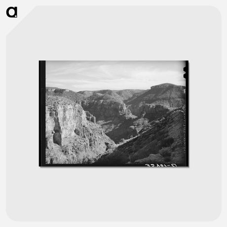アートポストカード-Black River Canyon at Beckers Butte, Gila County, Arizona
 - ラッセル リー Postcard.