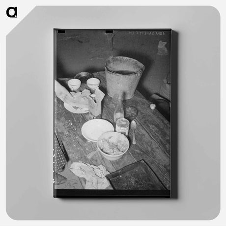 アートパネル-Food on Table in Community Camp
 - ラッセル リー Canvas.