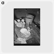 アートポストカード-Food on Table in Community Camp
 - ラッセル リー Postcard.