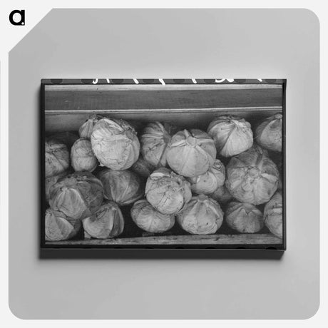 アートパネル-Cabbages at Roadside Stand Near Greenfield, Massachusetts
 - ラッセル リー Canvas.