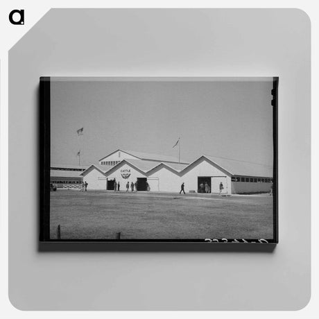 アートパネル-Cattle Barns at the San Angelo Fat Stock Show, San Angelo, Texas
 - ラッセル リー Canvas.