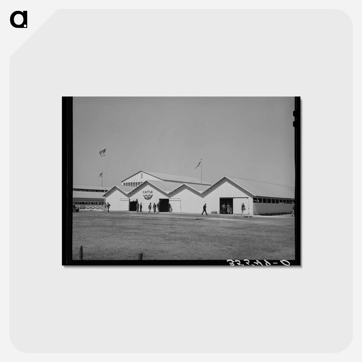 アートポストカード-Cattle Barns at the San Angelo Fat Stock Show, San Angelo, Texas
 - ラッセル リー Postcard.