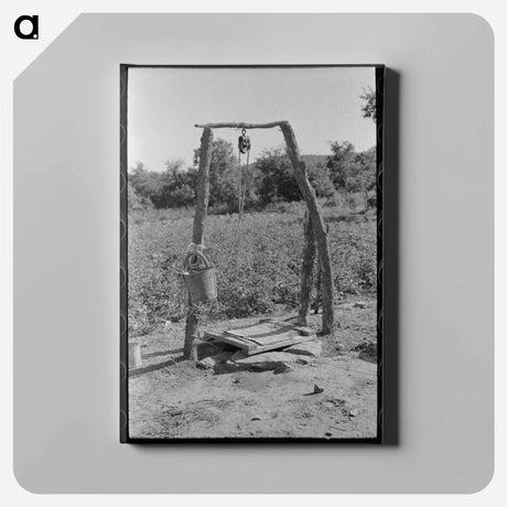 アートパネル-Well of White Tenant Farmer, McIntosh County, Oklahoma
 - ラッセル リー Canvas.