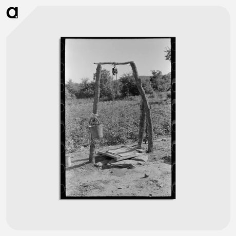 アートポストカード-Well of White Tenant Farmer, McIntosh County, Oklahoma
 - ラッセル リー Postcard.