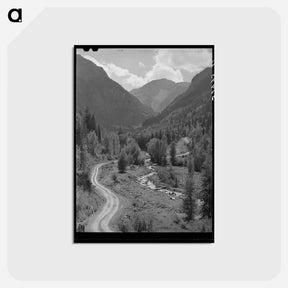 アートポストカード-Mountain Stream and Road, Ouray County, Colorado
 - ラッセル リー Postcard.