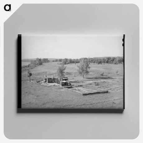 アートパネル-Arkansas River Bottom at Webbers Falls
 - ラッセル リー Canvas.