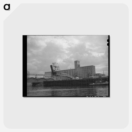 アートポストカード-Flour Mill and Coal Loading Dock, Port of Houston
 - ラッセル リー Postcard.