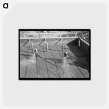 アートポストカード-Wetting Down Freshly-Poured Concrete, Shasta Dam, Shasta County, California
 - ラッセル リー Postcard.