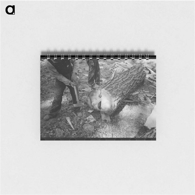 アートメモ帳-Log Splitting, Pie Town, New Mexico
 - ラッセル リー Memo.