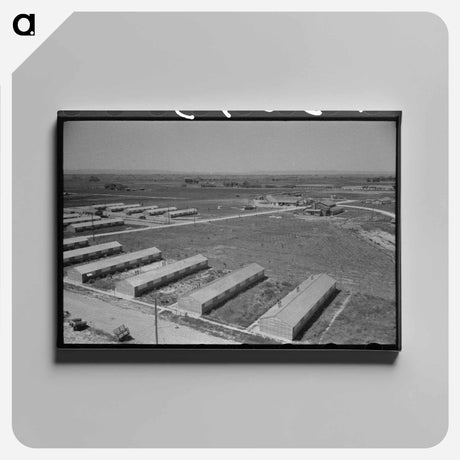 アートパネル-Row Shelters at FSA Labor Camp, Caldwell, Idaho
 - ラッセル リー Canvas.