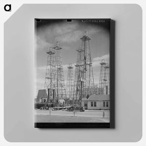 アートパネル-Drilling Operations and Derricks, Kilgore, Texas
 - ラッセル リー Canvas.