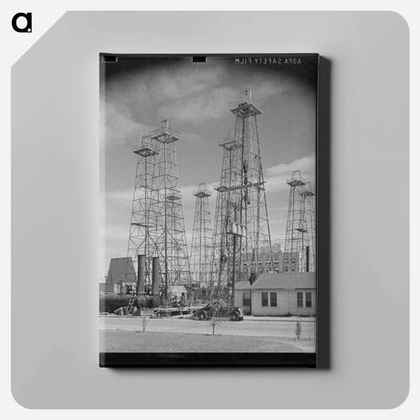 アートパネル-Drilling Operations and Derricks, Kilgore, Texas
 - ラッセル リー Canvas.