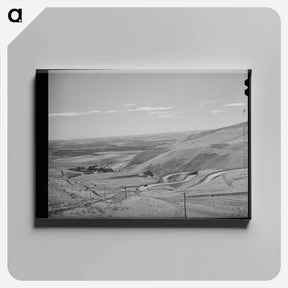 アートパネル-Highway Leading Down to the Gorge at the Columbia River
 - ラッセル リー Canvas.
