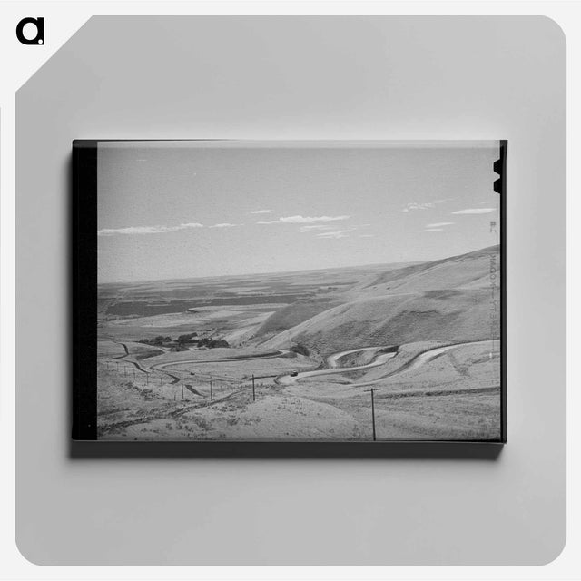 アートパネル-Highway Leading Down to the Gorge at the Columbia River
 - ラッセル リー Canvas.