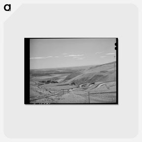 アートポストカード-Highway Leading Down to the Gorge at the Columbia River
 - ラッセル リー Postcard.
