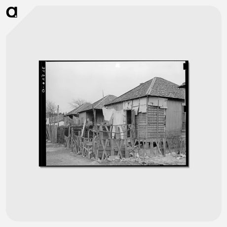 アートポストカード-Row of Mexican Houses, San Antonio, Texas
 - ラッセル リー Postcard.