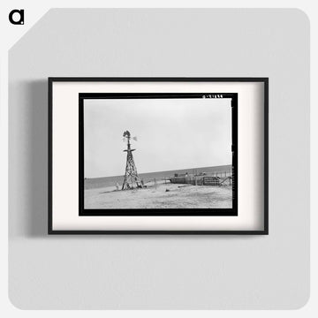 Windmill and Watering Trough Near Ralls, Texas
 - ラッセル リー Poster.