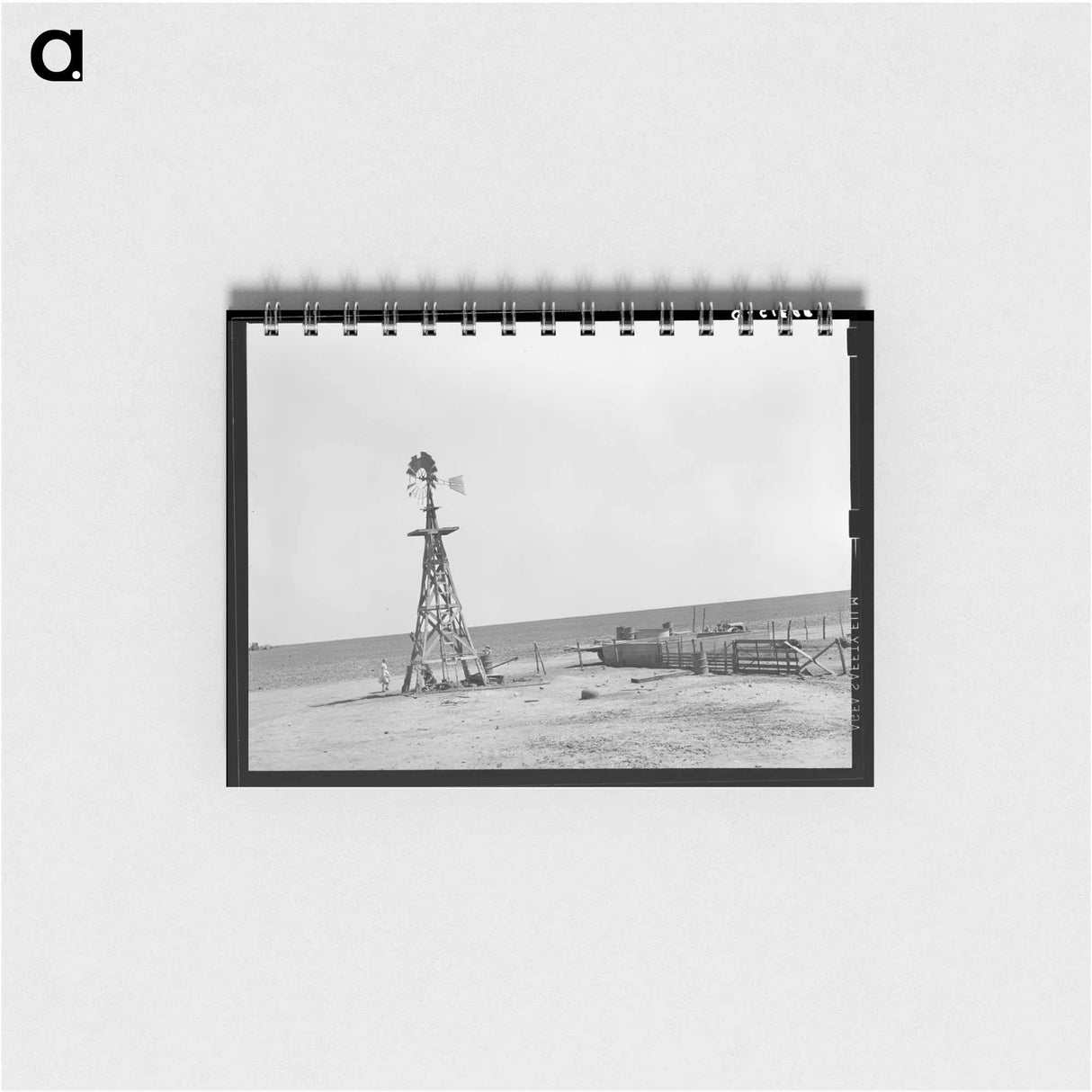 アートメモ帳-Windmill and Watering Trough Near Ralls, Texas
 - ラッセル リー Memo.