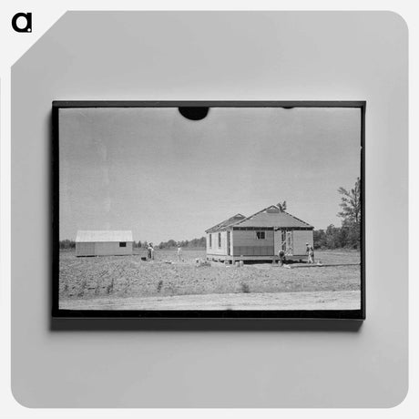 アートパネル-Fieldhouse Erection
 - ラッセル リー Canvas.