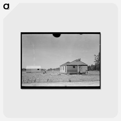 アートポストカード-Fieldhouse Erection
 - ラッセル リー Postcard.