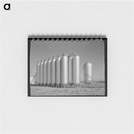 アートメモ帳-Gas Tanks in Oil Field, Oklahoma City
 - ラッセル リー Memo.