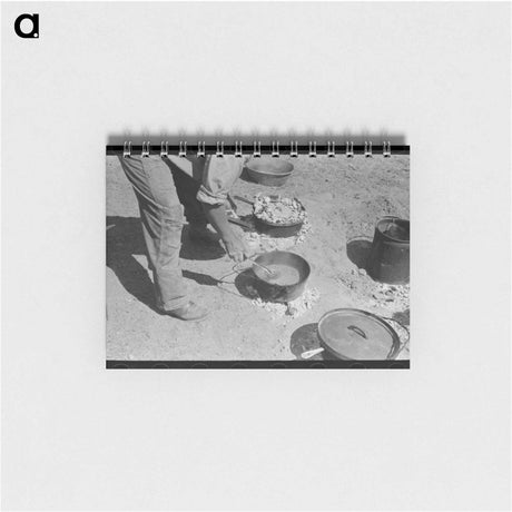 アートメモ帳-Ranch Cook Stirring Chili, Marfa, Texas
 - ラッセル リー Memo.