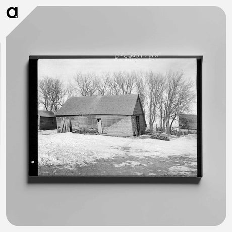 アートパネル-Corn Crib on Edgar Allen's Farm
 - ラッセル リー Canvas.