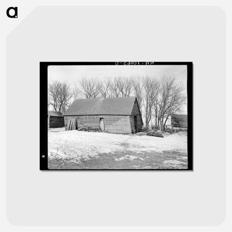 アートポストカード-Corn Crib on Edgar Allen's Farm
 - ラッセル リー Postcard.