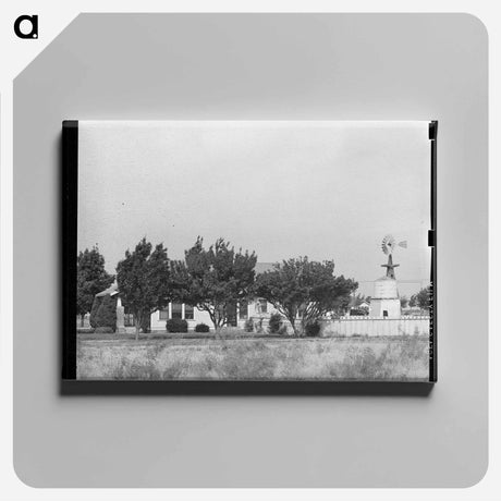 アートパネル-House with Windmill, Midland, Texas
 - ラッセル リー Canvas.
