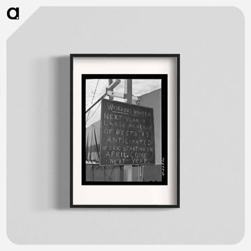 FSA Mobile Camp Sign, Wilder, Idaho
 - ラッセル リー Poster.