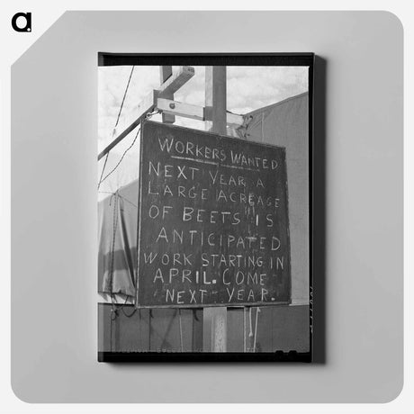 アートパネル-FSA Mobile Camp Sign, Wilder, Idaho
 - ラッセル リー Canvas.