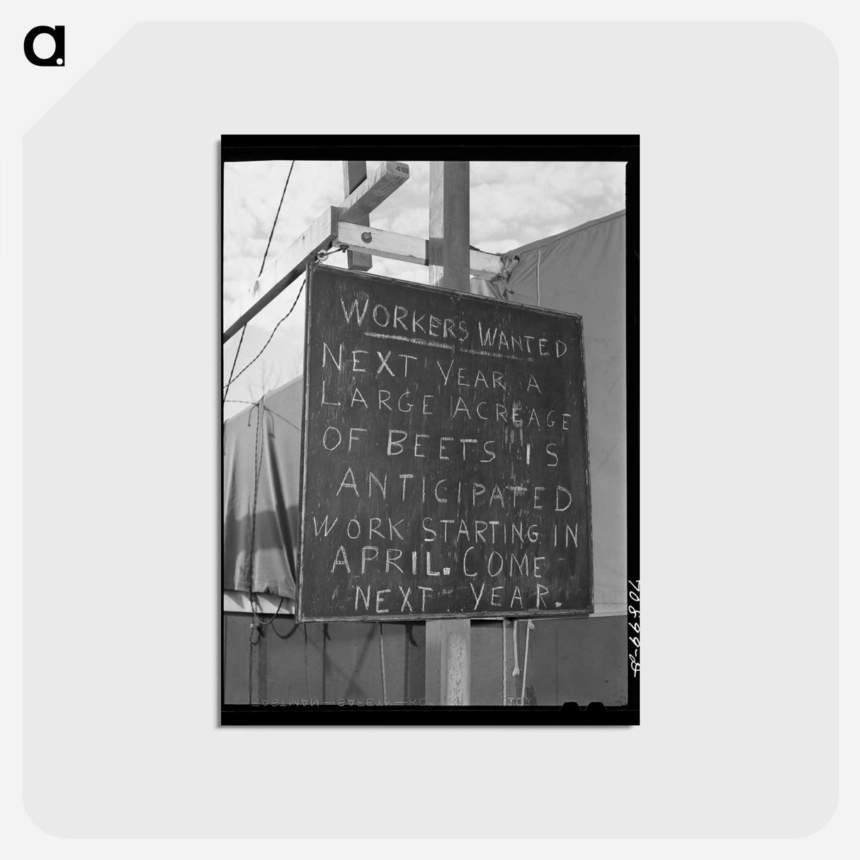 アートポストカード-FSA Mobile Camp Sign, Wilder, Idaho
 - ラッセル リー Postcard.