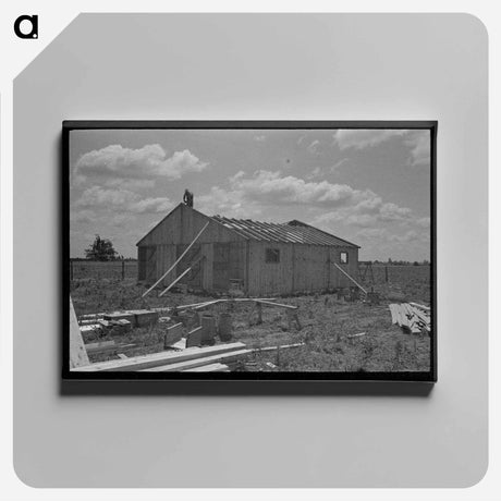 アートパネル-Barn Erection, Southeast Missouri Farms Project
 - ラッセル リー Canvas.